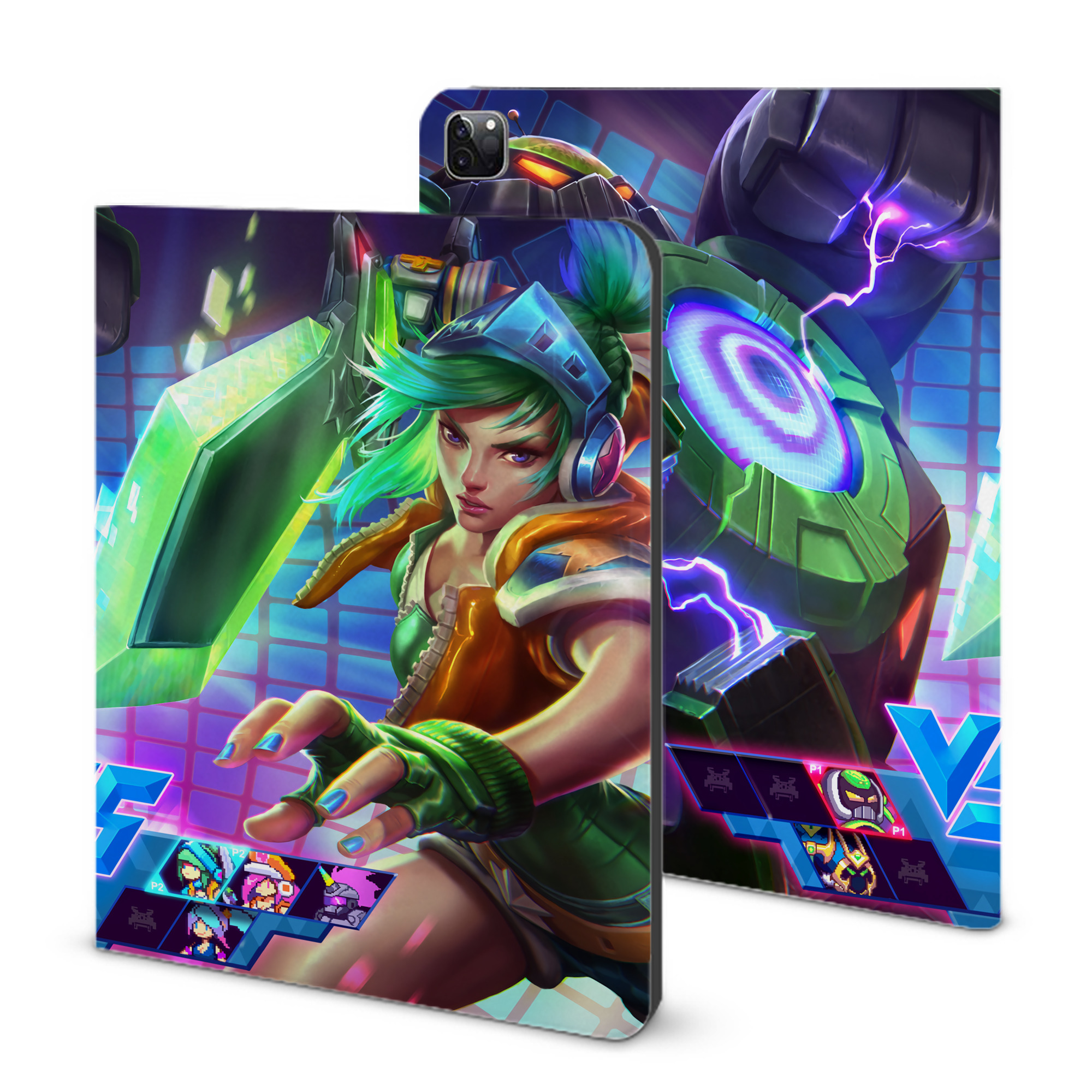 （画像用） リーグ・オブ・レジェンド League of Legends LOL IPad ケース ブック型 PUレザー TPU 耐衝撃 軽量 薄型 ペン収納なし 全面保護 IPad 各モデル対応